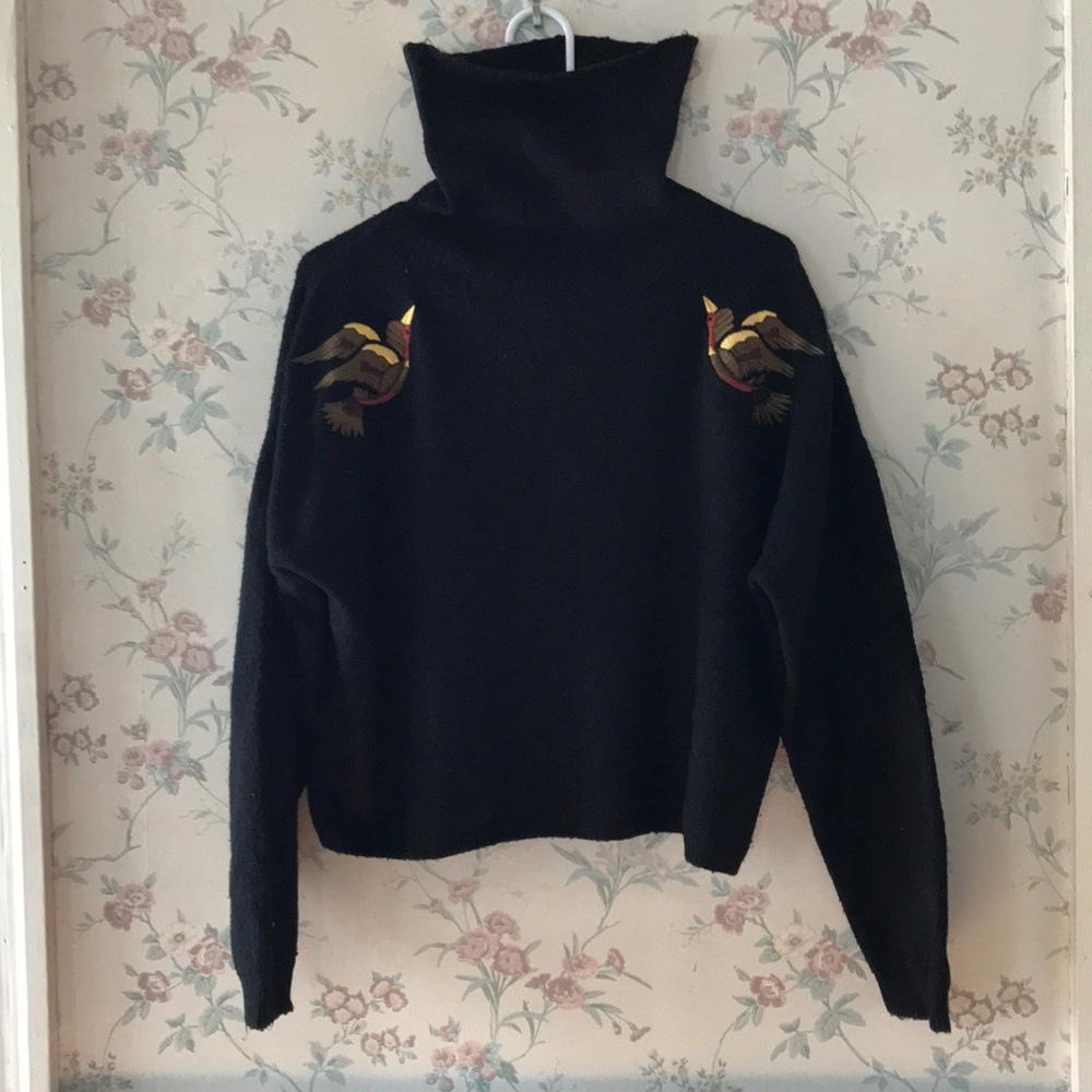 Zebra embroidery sweater